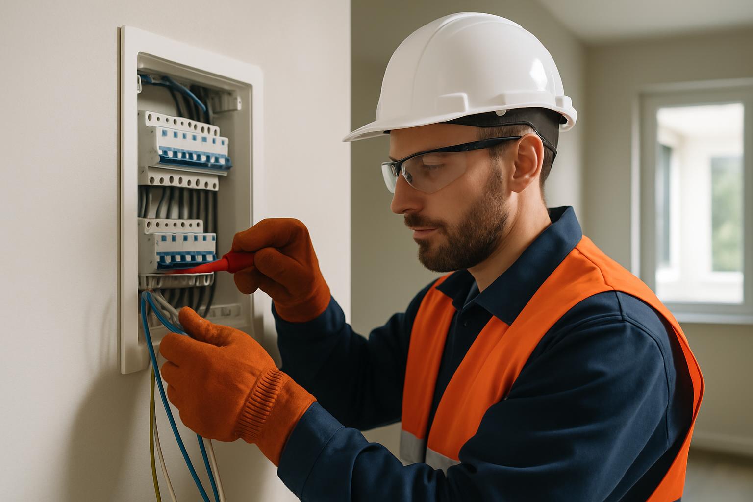 Electricista profesional trabajando en Guadalajara